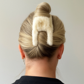 Haarklem - Fluffy Crème – 12 cm
