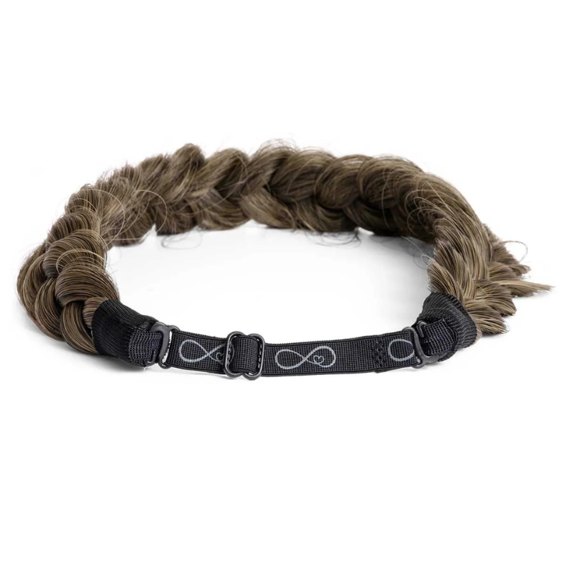 Infinity Braid Viènne - Atomic Punch - Messy Braid - Asbruin met blonde Highlights