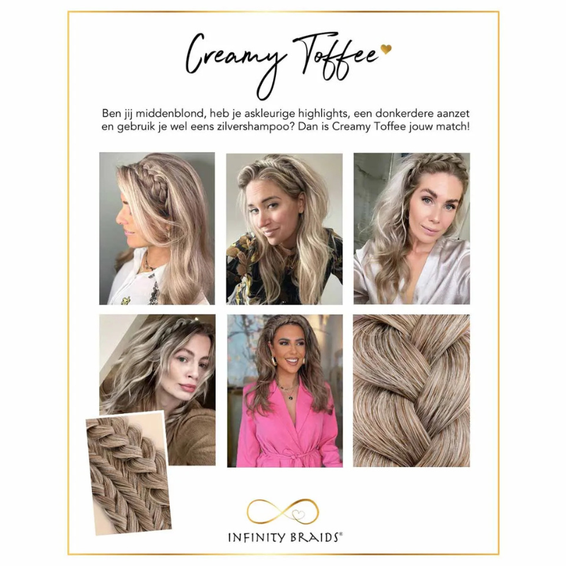 Infinity Jolie Braid - Creamy Toffee - Fishtail - Middenblond