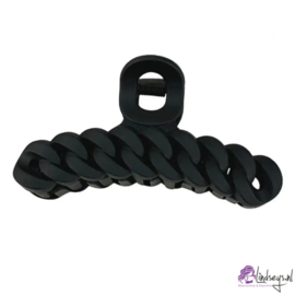 Klassieke Zwarte Haarklem - Twist Patroon - 10.5 cm - 1st