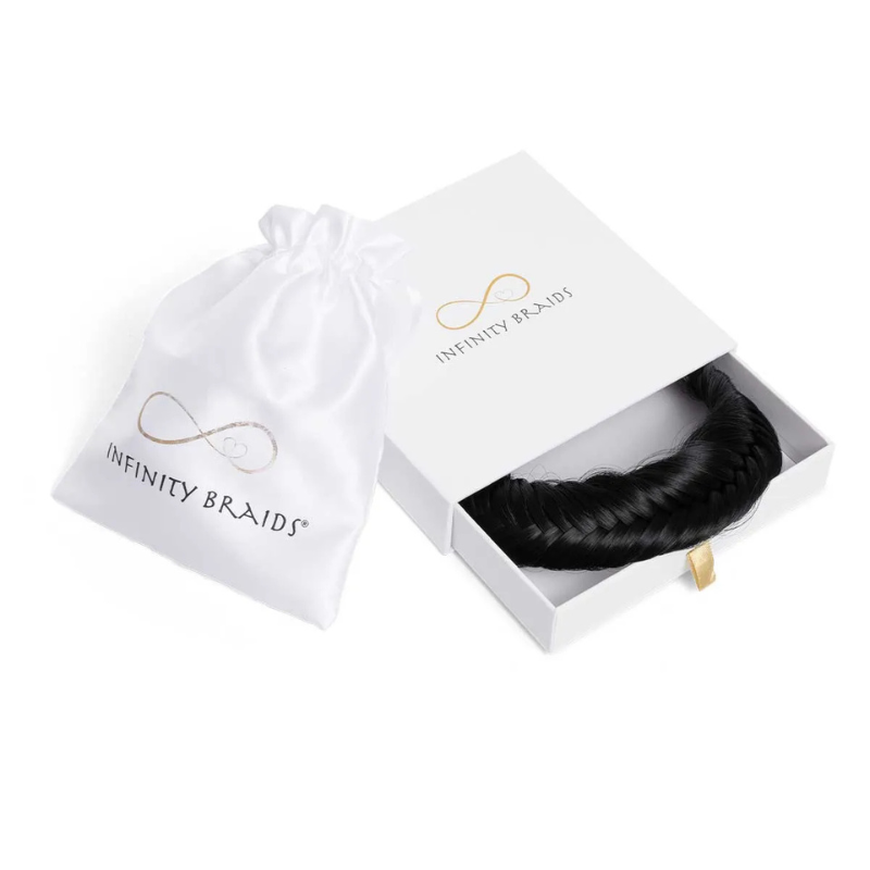 Infinity Jolie Braid - Onyx - Fishtail - Zwart