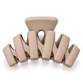 Wave Haarklem - Beige - 6,7 cm - Half Opgestoken Haar