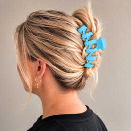 Haarklem - Wave - Baby Blue - Groot - Licht Blauw  - 1 st
