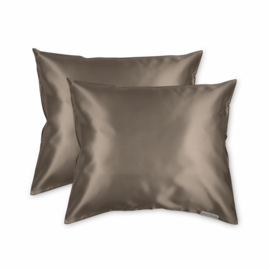 Beauty Pillow - Satijnen Kussensloop - Taupe - 60x70