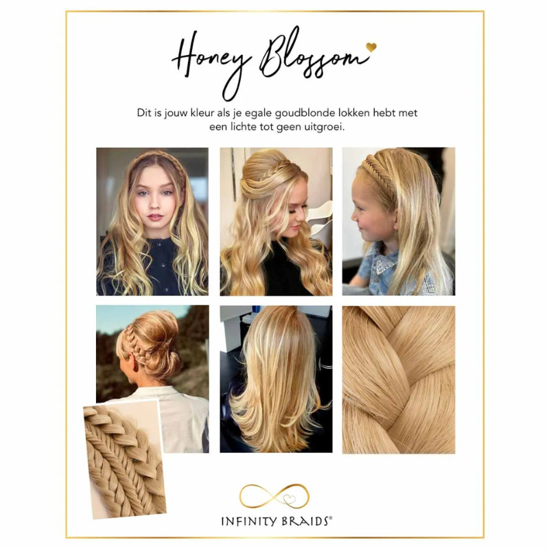 Infinity Viènne Braid - Honey Blossom - Messy Braid - Goudblond