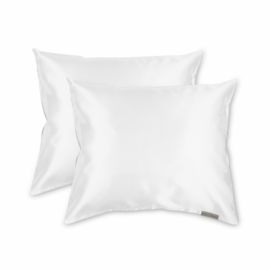 Beauty Pillow - Satijnen Kussensloop -  White - Wit - 60x70