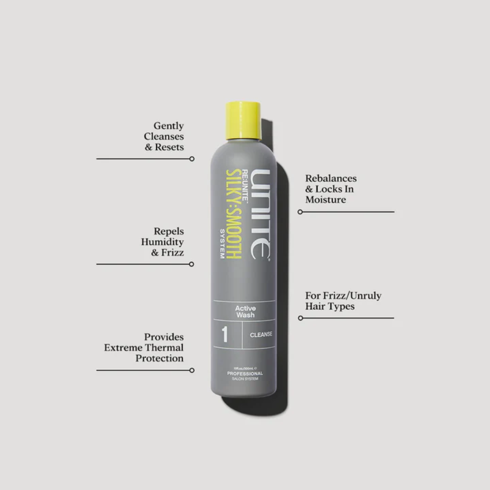 Unite - Silky Smooth - System cleanse active Wash - Shampoo 300 ml