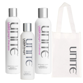 Unite - Lazer - Straight - Aanbieding Set: Shampoo 300 ml + Conditioner 236 ml + Lazer straight lotion 236ml cadeau