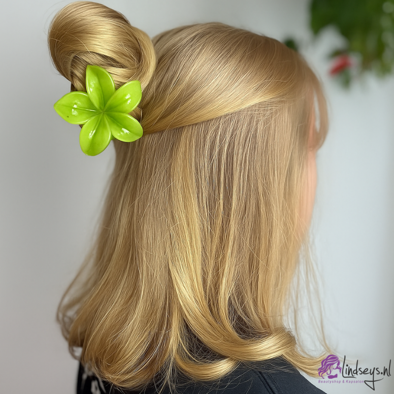 Frangipani Bloem - Haarklem – Jungle Lime - 1 st