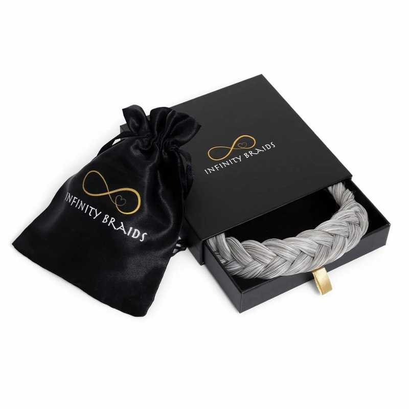 Infinity Lizzy Braid - Iced Gold - Regular Braid - Grijs