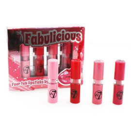 W7 - Fabulicious Lipstick - Set - 4 Hydraterende Lippenstiften