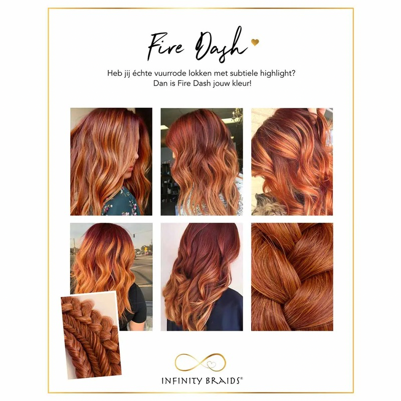 Infinity Lizzy Braid - Fire Dash -  Regular Braid - Koper met Subtiele Highlights
