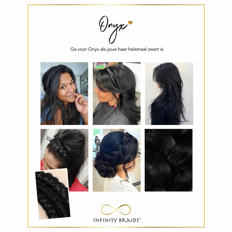 Infinity Lizzy Braid - Onyx - Regular Braid - Zwart