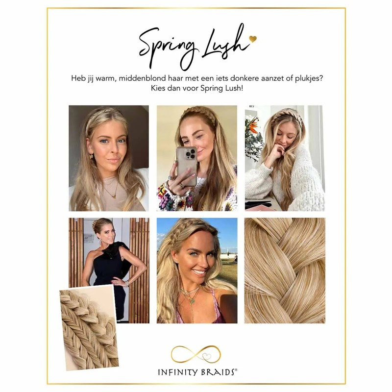 Infinity Lizzy Braid - Spring Lush - Regular Braid - Warm Middenblond