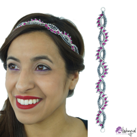 Pink Pewter Addy Fuchsia Choker - Haarband