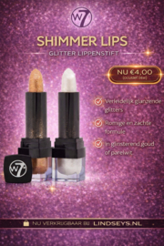 W7 - Shimmer Lips - Glitter Lippenstift in Pearl & Gold Shimmer