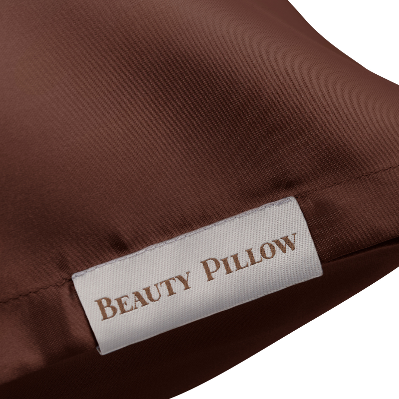 Beauty Pillow - Satijnen Kussensloop - Chocolate Brown - Donkerbruin - 60x70