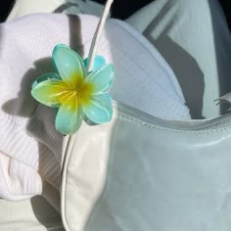 Frangipani Bloem - Haarklem – Ocean Breeze Blue -1 st