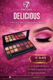 W7 - Delicious - Natural en Berry - oogschaduw pallet