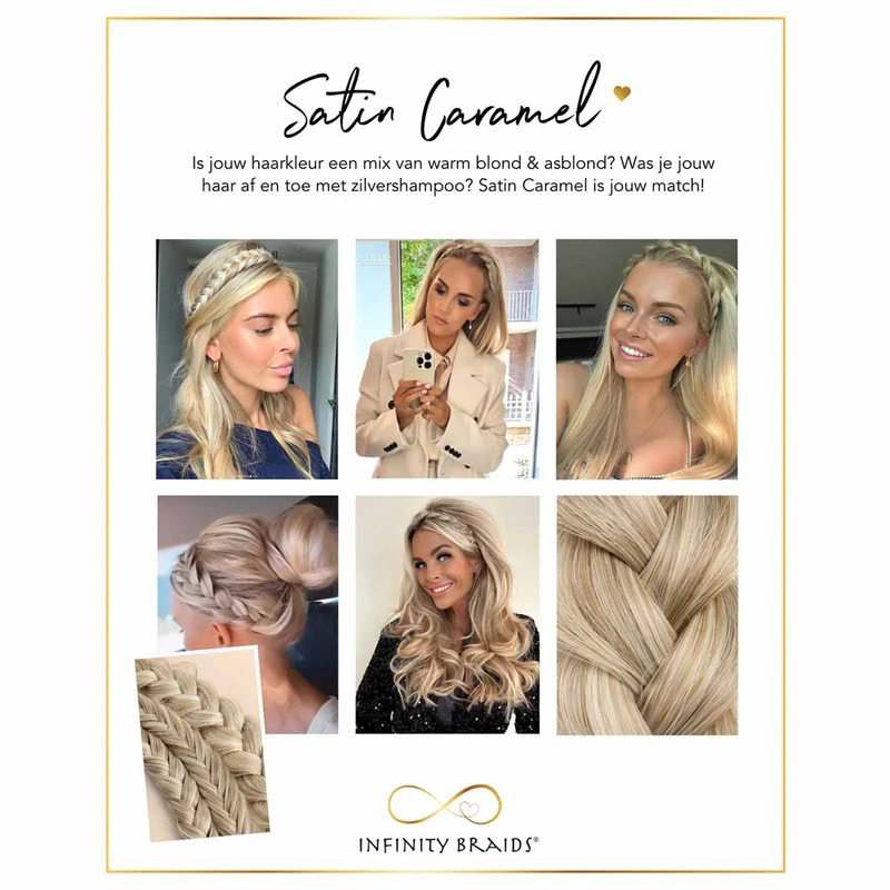 Infinity Lizzy Braid - Satin Caramel - Regular Braid - Warm Lichtblond