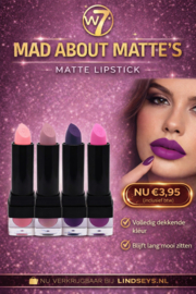 W7 - Mad About Matte's - Matte opvallende roze en paarse tinten - Lippenstift