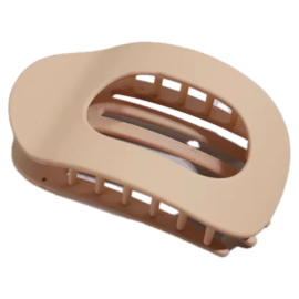 Platte Haarklem – Beige - 1 st
