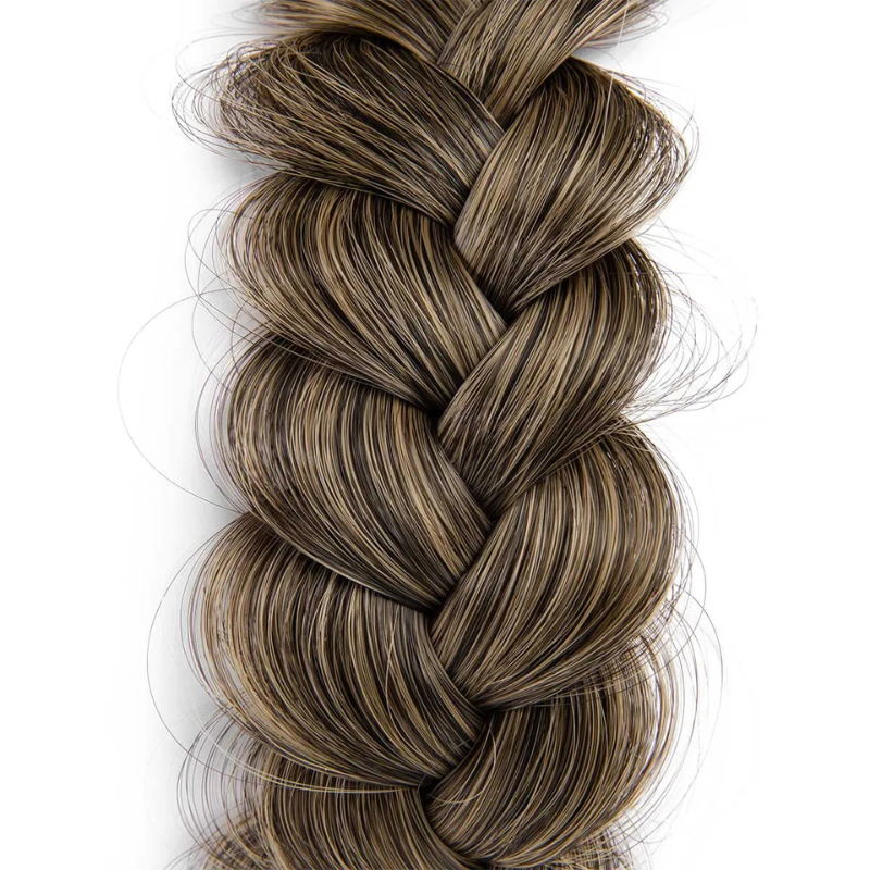 Infinity Braid Viènne - Atomic Punch - Messy Braid - Asbruin met blonde Highlights