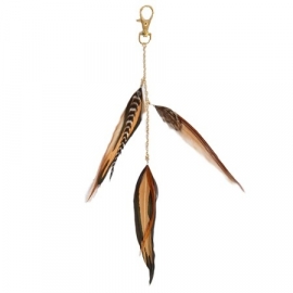 Fine Feather heads Charms Natural