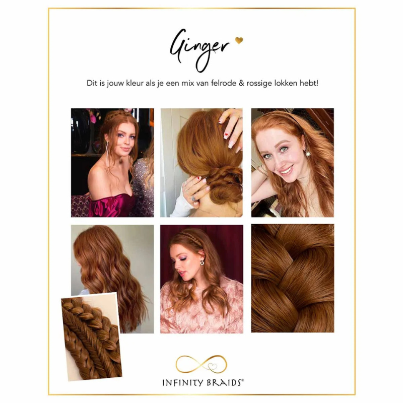 Infinity Jolie Braid - Ginger - Fishtail - Koper
