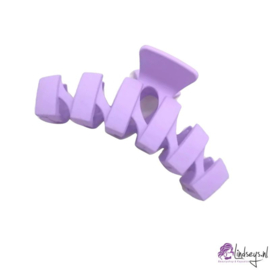 Haarklem - Wave - Purple Plum   - Groot - Paars - 1 st