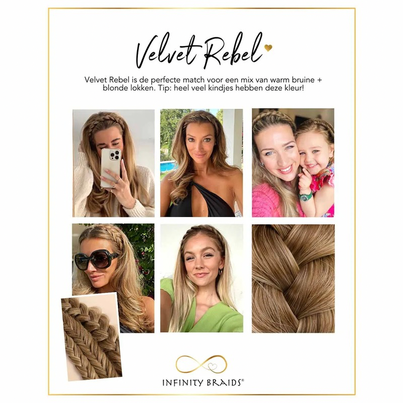 Infinity Lizzy Braid - Velvet Rebel - Regular Braid - Warm Bruin / Blond