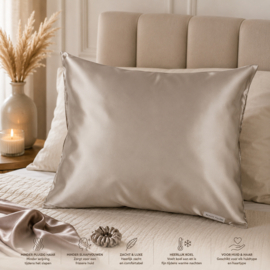 Beauty Pillow - Satijnen Kussensloop - Sandstone -  60x70