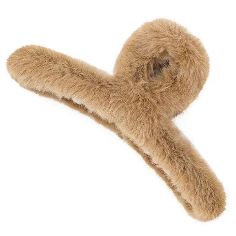 Haarklem - Fluffy Kaki – 12 cm