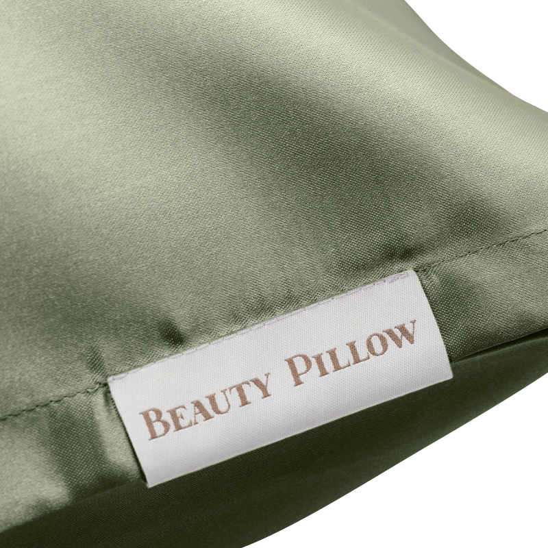 Beauty Pillow - Satijnen Kussensloop - Olive Green- 60x70