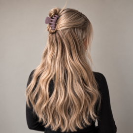Wave Haarklem - Mauve -  6,7 cm – Half Opgestoken Haar