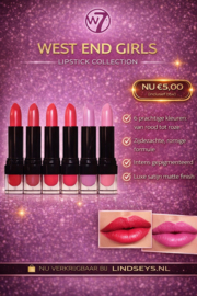 W7 - West End Girls lipstick - Vochtinbrengend en Langhoudend - Lippenstift