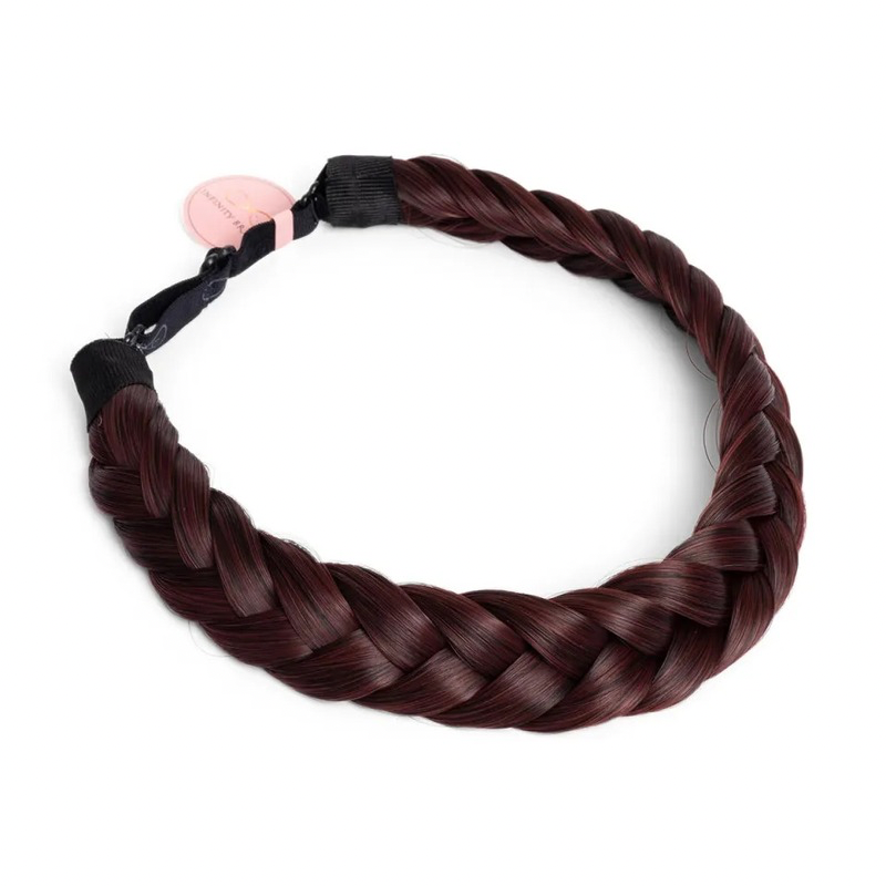 Infinity Lizzy Braid - Raspberry Ice - Regular Braid - Mahonie Rood / Bruin