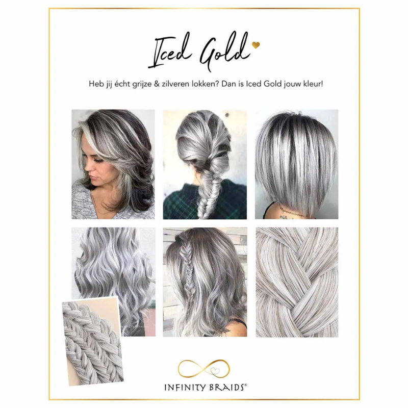 Infinity Jolie Braid - Iced Gold - Fishtail - Grijs