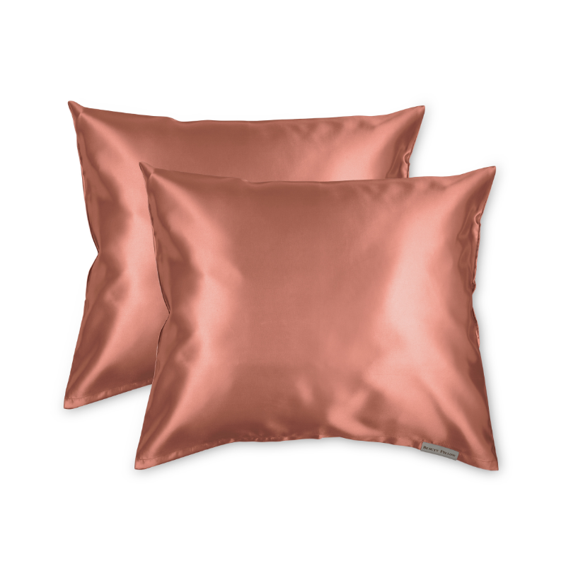Beauty Pillow - Satijnen Kussensloop - Terracotta - Bruinoranje - 60x70