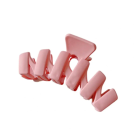 Haarklem - Wave - Baby Pink - Groot - Licht Roze - 1 st