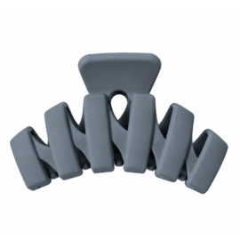 Wave Haarklem - Grijs - 6,7 cm –  Half Opgestoken Haar