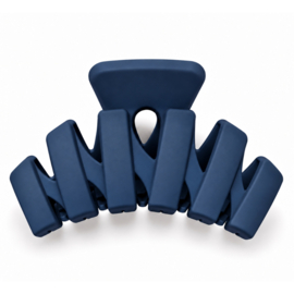 Wave Haarklem - Donkerblauw - 6,7 cm – Half Opgestoken Haar