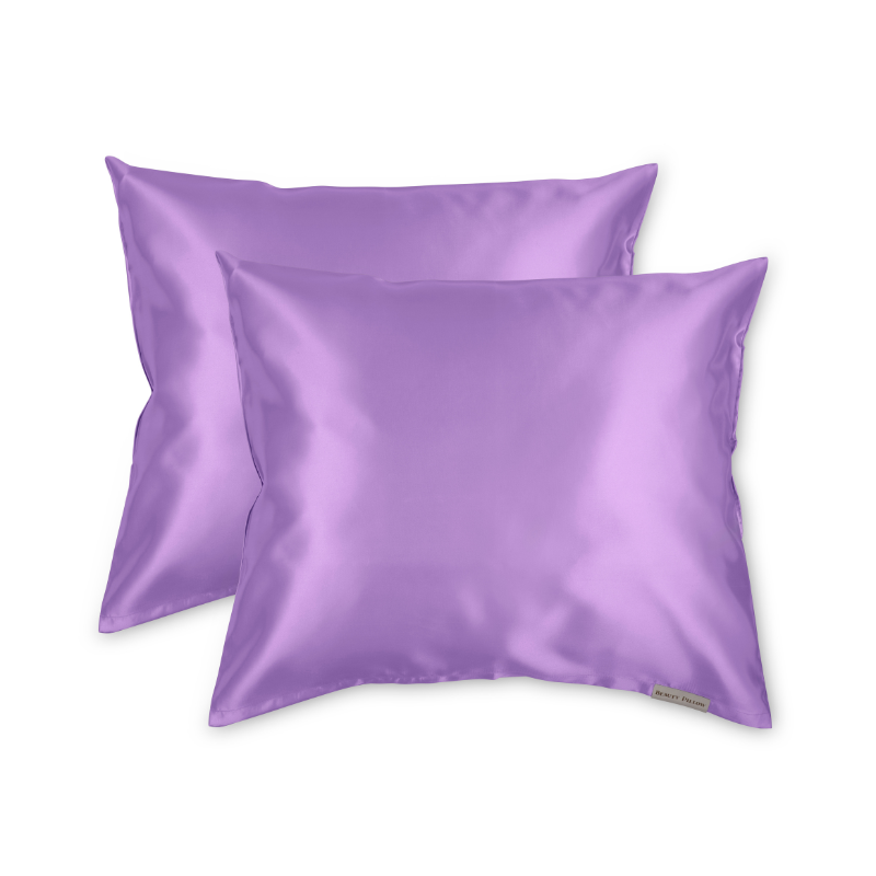 Beauty Pillow - Satijnen Kussensloop Lila - lichte paarstint-  60x70