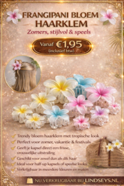 Frangipani Bloem - Haarklem – Coral Bloom - 1 st