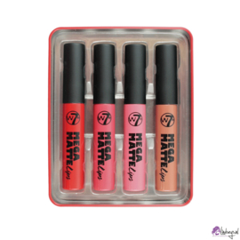 W7 - Mega - Matte - Lips Collection - 4 Stuks -  Set - Rode, Roze & Nude Tinten