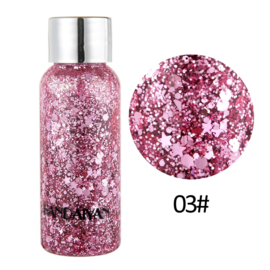 Glitter Gel - 03 - Roze - Voor Haar en Huid