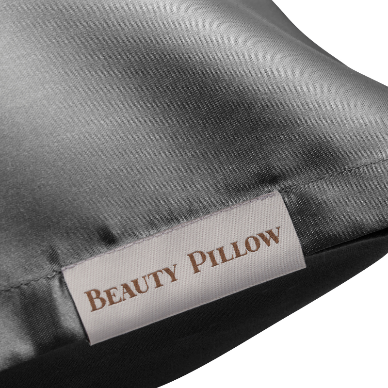Beauty Pillow - Satijnen Kussensloop - Antraciet - Donkere Grijs / Zwart - 60x70