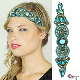 Pink Pewter - Elia - Turquoise - Haarband