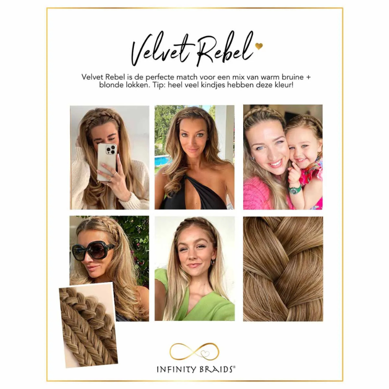 Infinity Viènne Braid - Velvet Rebel - Messy Braid - Warm Bruin / Blond