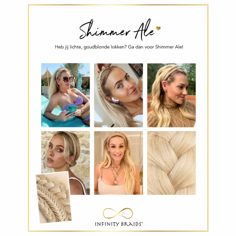 Infinity Viènne Braid - Shimmer Ale - Messy Braid - Licht Blond